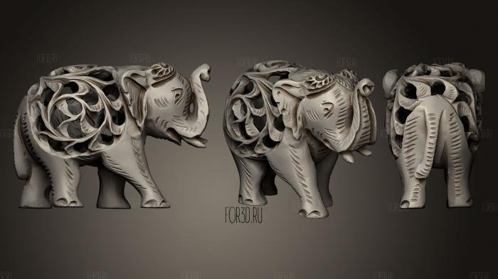 Elephant stl model for CNC
